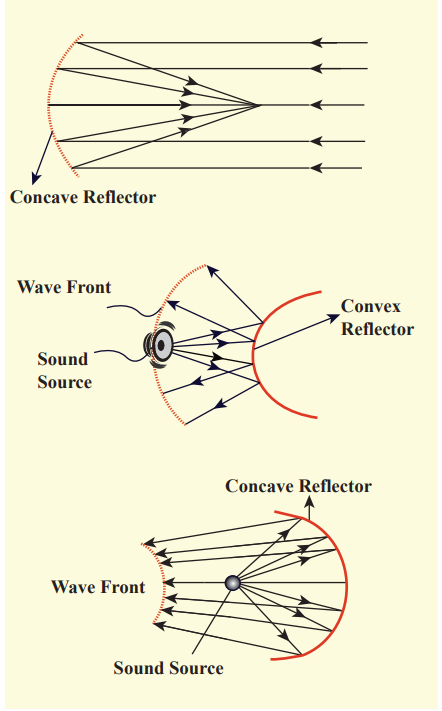 <strong>Figure 11.20 Reflection of sound through the curved surface</strong>