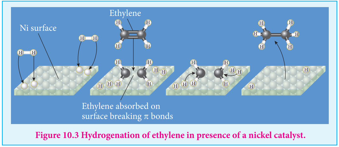 Alt Figure 10.3 Hydrogenation of ethylene in presence of a nickel catalyst