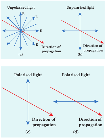 Unpolarised and polarised light